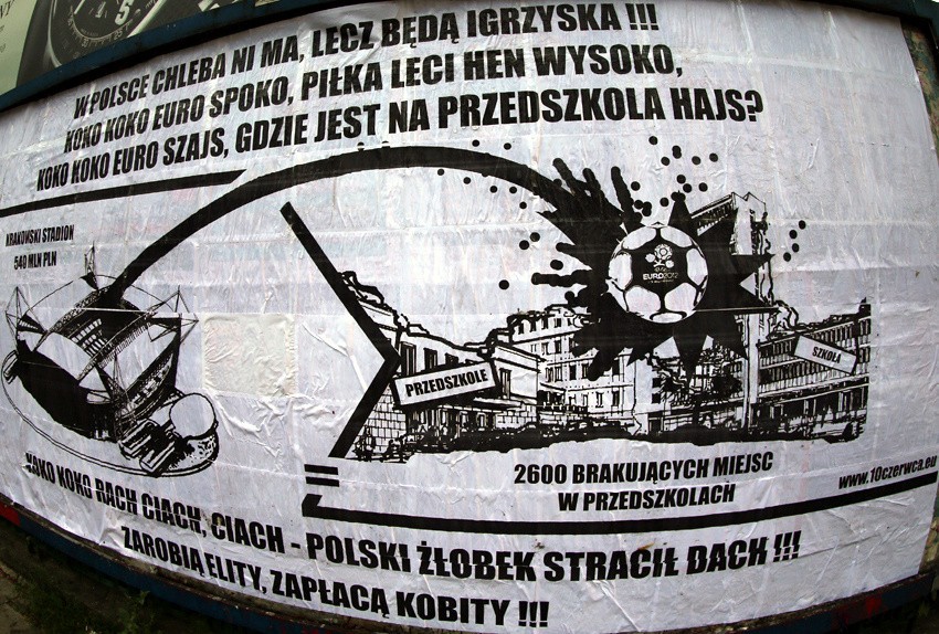 Krakowscy anarchiści atakują Euro [ZDJĘCIA]