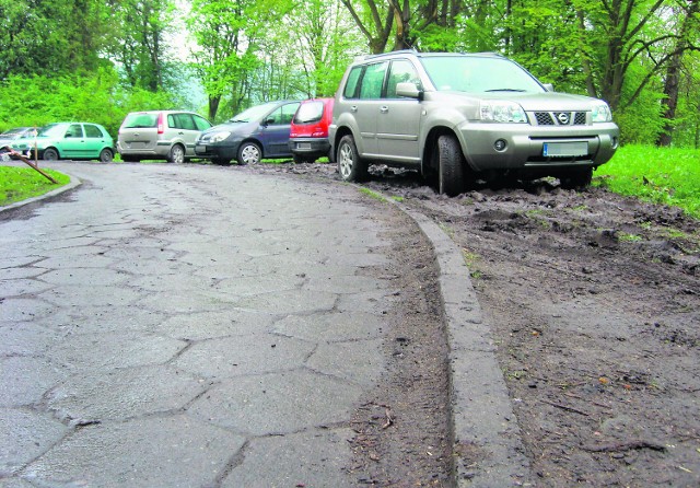 Nie ma gdzie parkować, droga wąska - XIX-wieczny park w Nawojowej rozjeżdżają setki aut