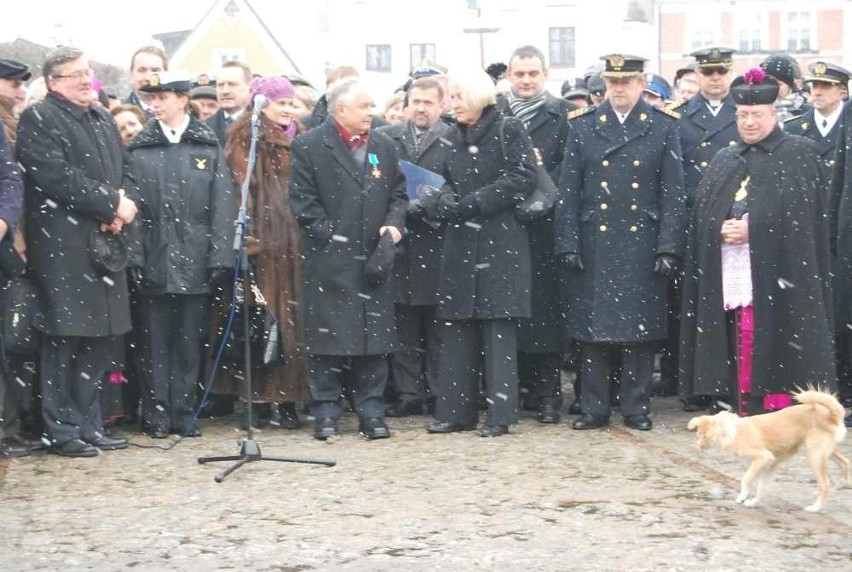 Wizyta prezydenta Lecha Kaczyńskiego w Pucku