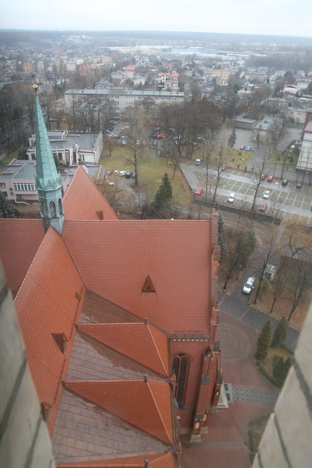 Widok z tarasu kościoła w Rybniku