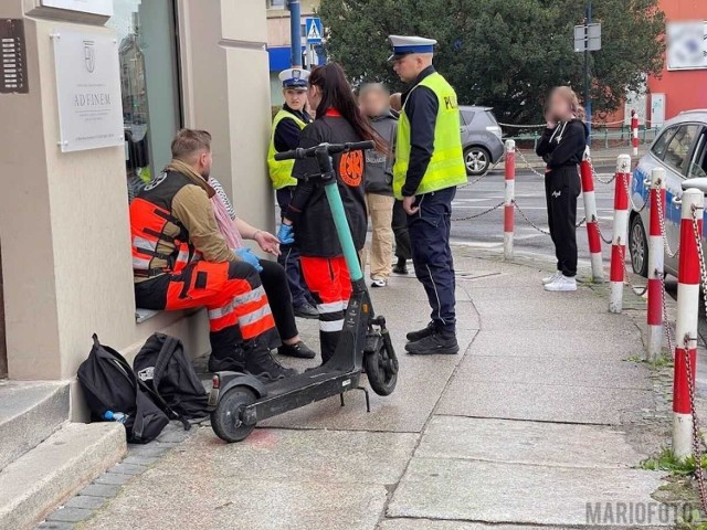 Wypadek w Opolu z udziałem elektrycznej hulajnogi. Poszkodowana została 62-letnia piesza.