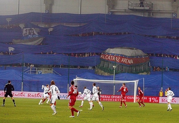 Oprawa w czasie meczu Piasta Gliwice
