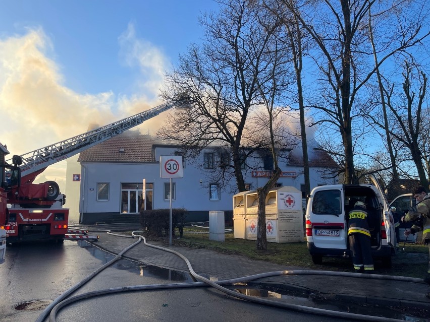 Pożar przy ul. Jagiellonów w Opolu.