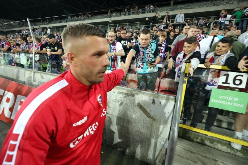 Lukas Podolski strzelił zwycięskiego gola dla Górnika Zabrze...