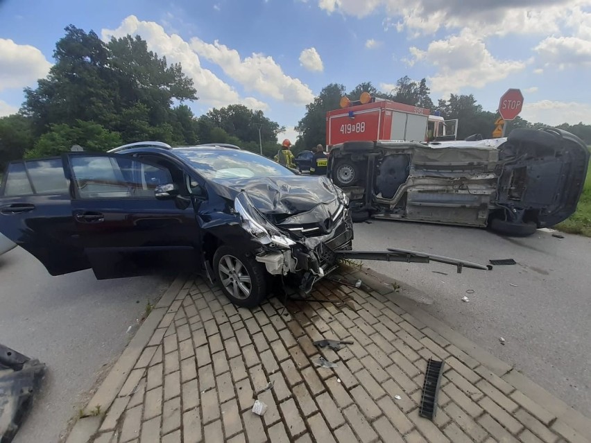 Wypadek na DW768 w Mokrzyskach, 11.08.2021