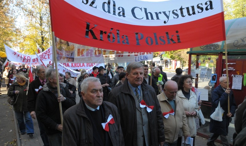 Marsz dla Jezusa Króla Polski w Lublinie (WIDEO, ZDJĘCIA)