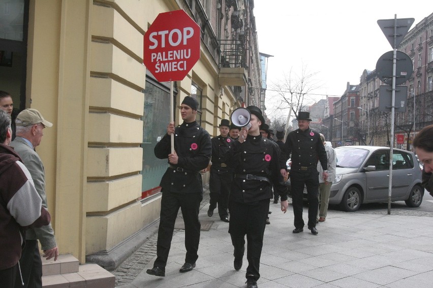 Protest kominiarzy w Katowicach