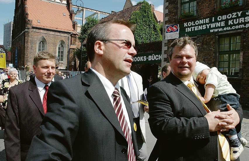 Jarosław Sellin i Artur Jabłoński podczas parady