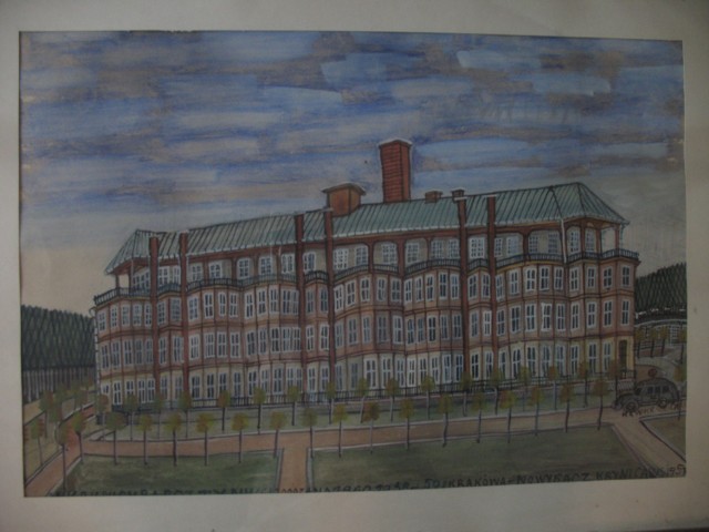 Szpital narysowany przez Nikifora wzbogacony o zadaszenie. Może tak miałaby wyglądać ładniejsza wersja budynku wg artysty? - zastanawia się dyrektor Grzesik.