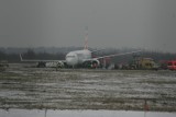 Pyrzowice: Samolot wypadł z pasa. Lotnisko zamknięte do odwołania [ZDJĘCIA]