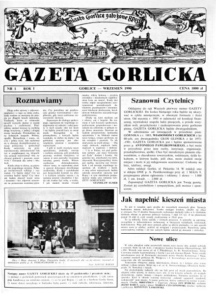 Reprint 'Gazeta Gorlicka' 20 lat temu