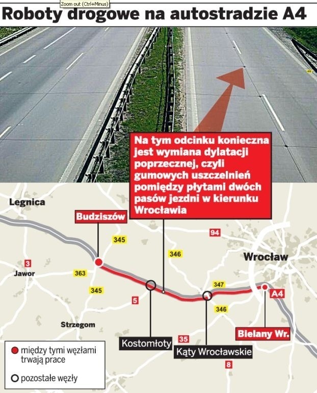 Autostrada A4: Ruszył remont (ZOBACZ MAPĘ)