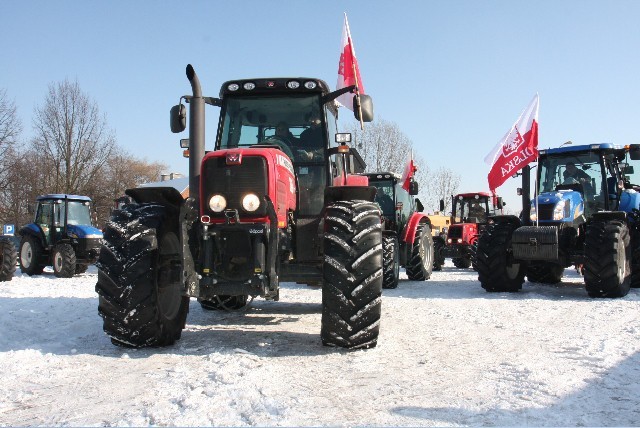 Protest rolników na ulicach Chojnic