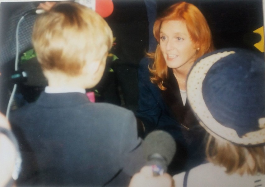 Księżna Sarah, czyli Fergie w Wolborzu w 1997 roku....