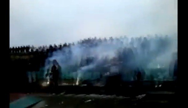 Pożegnanie stadionu GKS Tychy: Ktoś podpalił krzesełka [WIDEO]