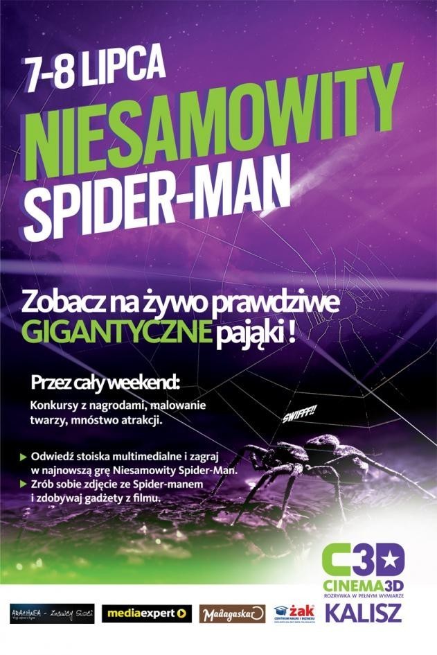 Zobacz na żywo wielkie pająki w kinie Cinema 3D przy okazji premiery &quot;Niesamowitego Spider-Mana&quot;!