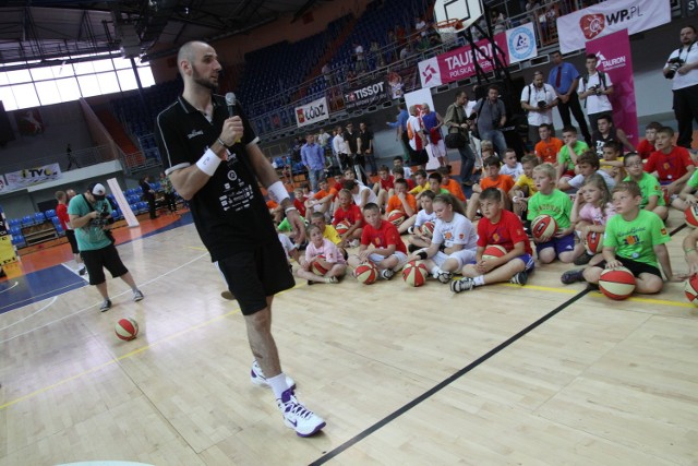 Marcin Gortat podczas zeszłorocznej wizyty w Lublinie