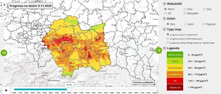 Smog w Olkuszu, Oświęcimiu, Wadowicach i Chrzanowie. Normy poziomu zanieczyszczeń przekroczone. 