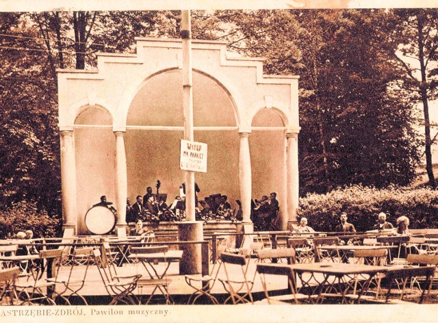 Jastrzębie-Zdrój. Pawilon muzyczny w Parku Zdrojowym, lata 30. XX w.