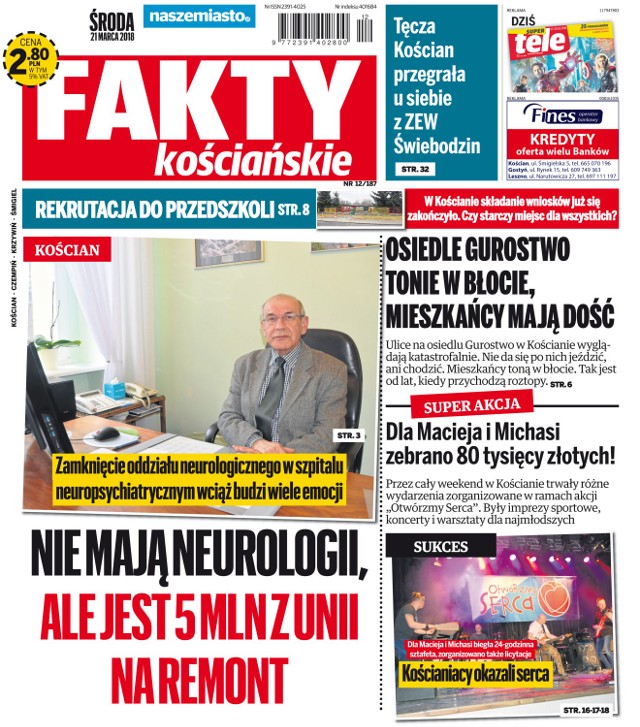 Nowe "Fakty Kościańskie" już w sprzedaży. Zapraszamy do lektury.