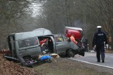 Tragiczny wypadek niedaleko Wrocławia. 1 osoba nie żyje, 7 rannych (ZDJĘCIA)