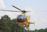 Wypadek w Godowie: Śmigłowiec zabrał do szpitala ranną motorowerzystkę 