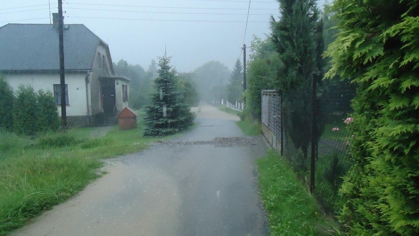 Ulewa w Bielsku-Białej. Rwące rzeki zamiast ulic [ZDJĘCIA]