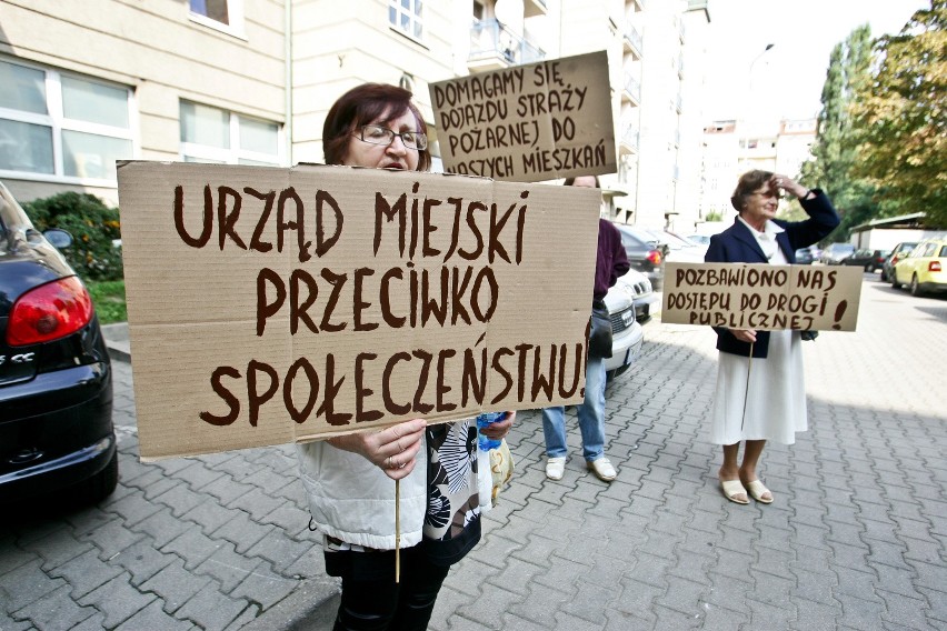 Wrocław: Protest mieszkańców ul. Biskupiej i Krawieckiej