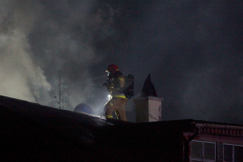 Pożar domu przy ulicy Dożynkowej w Kaliszu