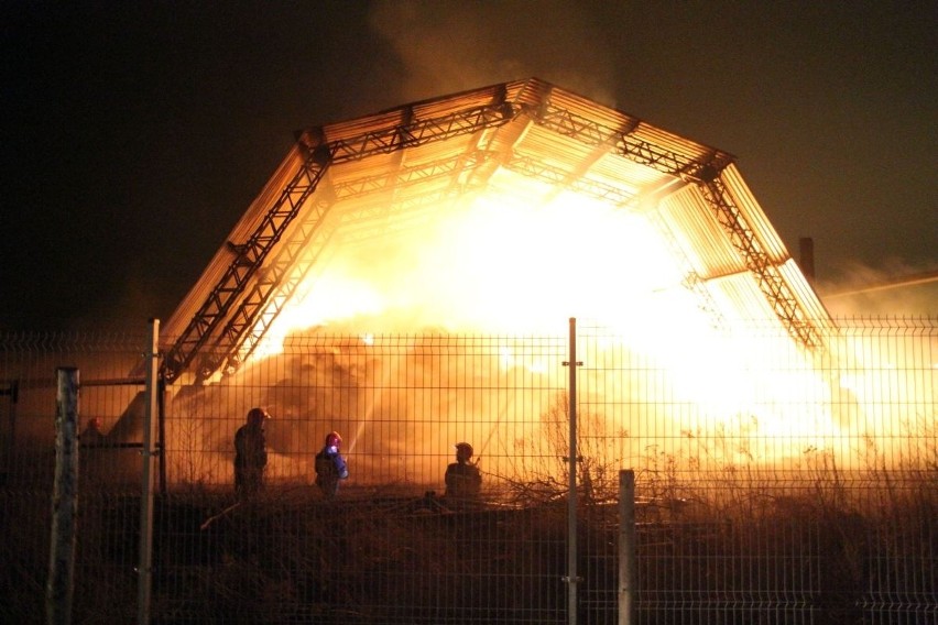 Pożar hali w Wilczycach koło Wrocławia (GALERIA)