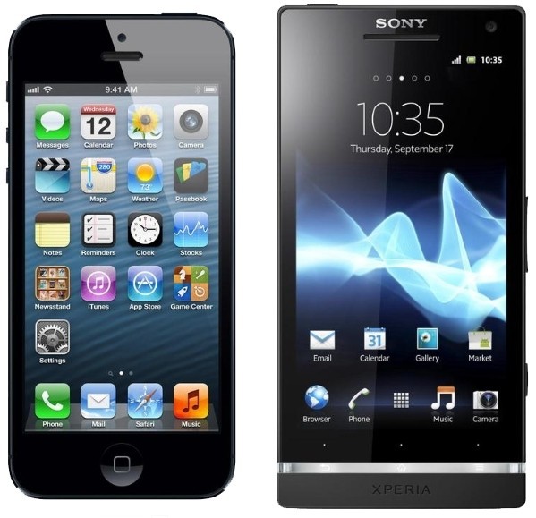 Sony Xperia S i iPhone 5