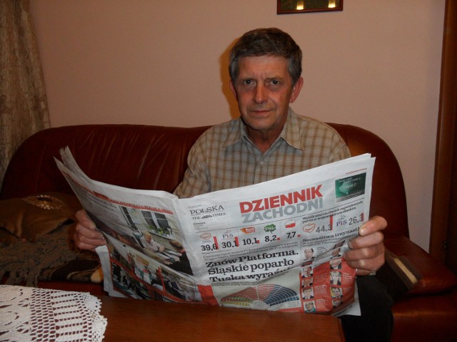 Tadeusz Kałuża naszą gazetę czyta każdego dnia późnym popołudniem