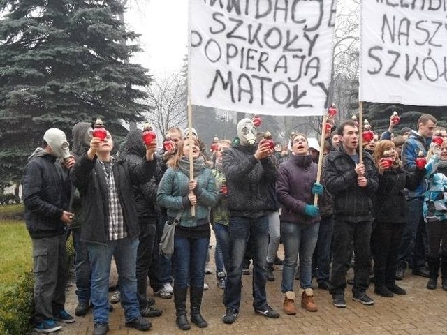 Tak uczniowie protestowali przeciwko likwidacji szkoły