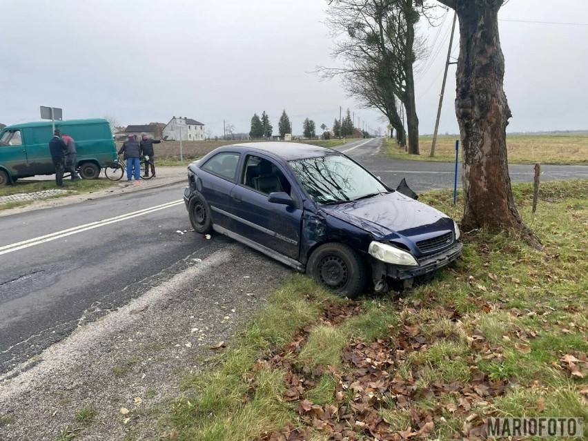 Zderzenie dwóch samochodów w Ligocie Turawskiej.