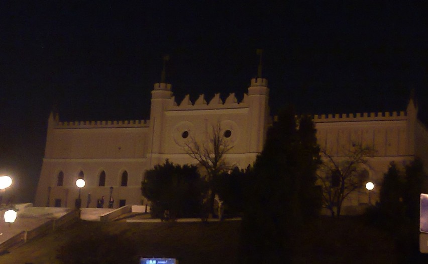 Zamek Lubelski w ciemnościach