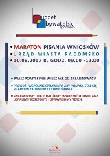 Maraton pisania wniosków do budżetu obywatelskiego w UM w Radomsku