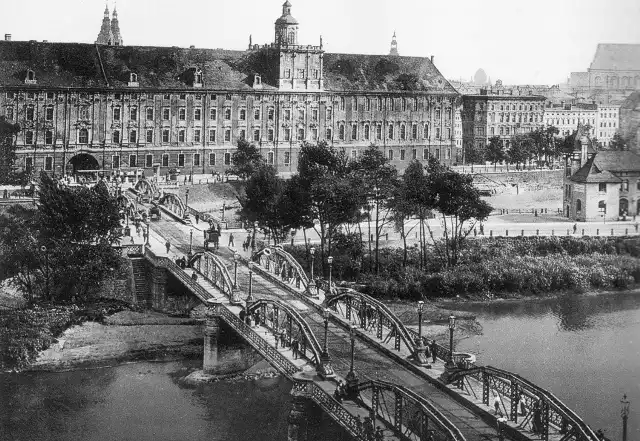 Most Uniwersytecki na widokówce z 1934 roku