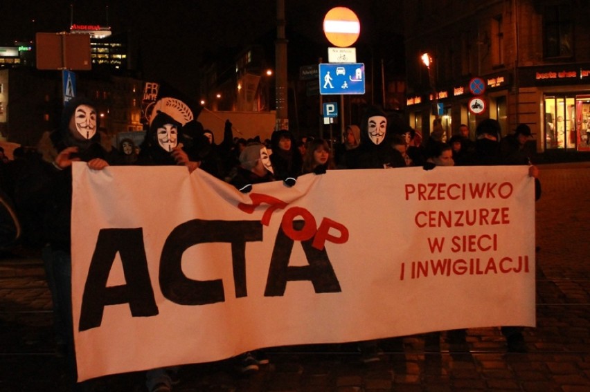 protest przeciwko ACTA w Poznaniu