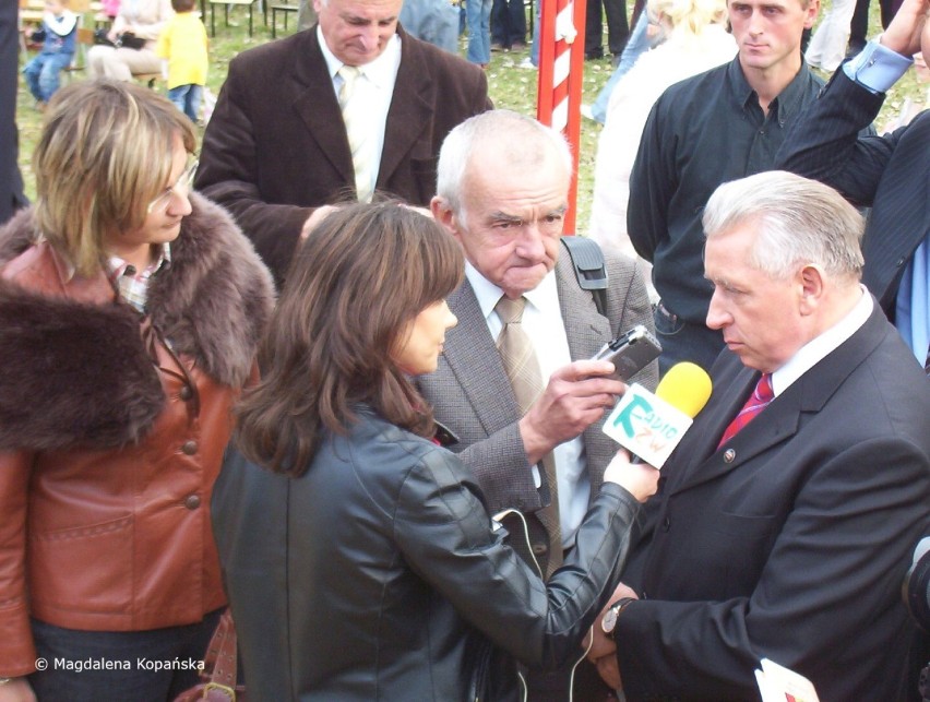 Ryszard Kmita podczas wywiadu z Andrzejem Lepperem