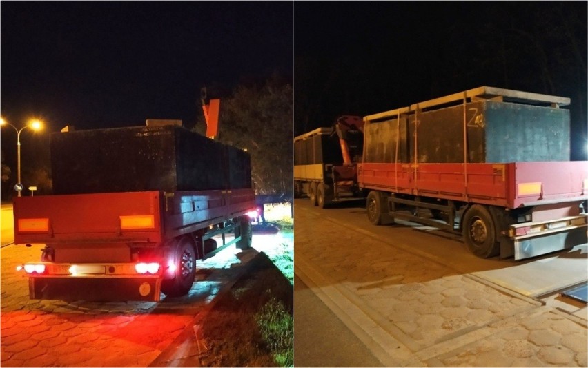 Ciężarówka z betonowym szambem zatrzymana pod Włocławkiem...