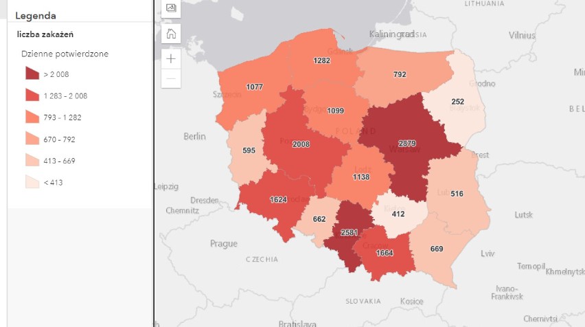 Chrzanów, Oświęcim, Wadowice, Olkusz. Nie żyje 8 osób z COVID-19, 318 nowych przypadków zakażenia koronawirusem w regionie