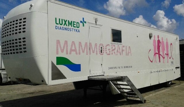 Lux Med Diagnostyka zaprasza panie na bezpłatne badania mammograficzne w mammobusie, które odbędą 13 czerwca przy sklepie Netto przy ul Pocztowej 4 w Tucholi i 14 czerwca przy Szkole Podstawowej na ul. Szkolnej 9 w Śliwicach.