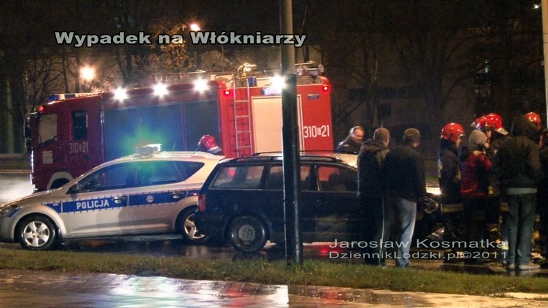 Wypadek na skrzyżowaniu Włókniarzy i Pojezierskiej