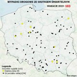 Powstała mapa wypadków drogowych ze skutkiem śmiertelnym