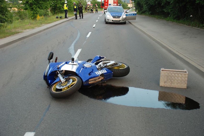 Wypadek motocyklisty w Rumi | ZDJĘCIA