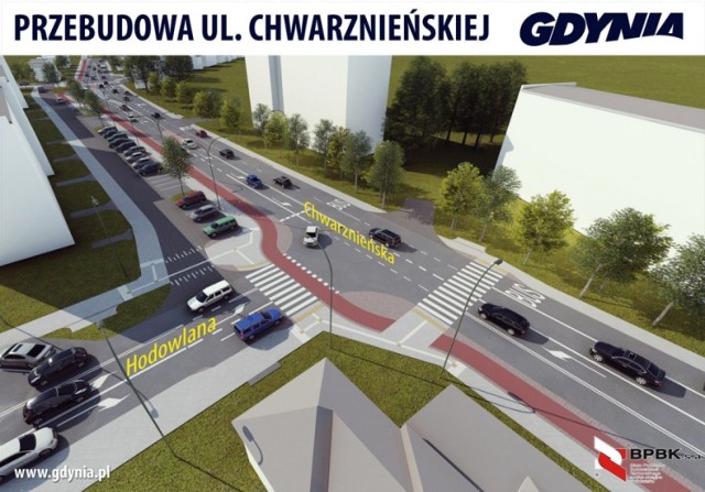 Tak będzie wyglądała zmodernizowana ul. Chwarznieńska.