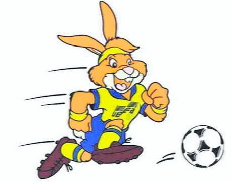 1992, Szwecja: Rabbit. Po  prostu królik na boisku.