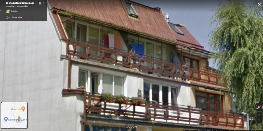Balkony sądeczan w Google Street View