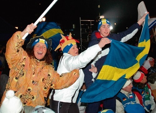 Tak szwedzka ekipa fetowała otwarcie piątych polonijnych igrzysk w Bielsku-Białej.