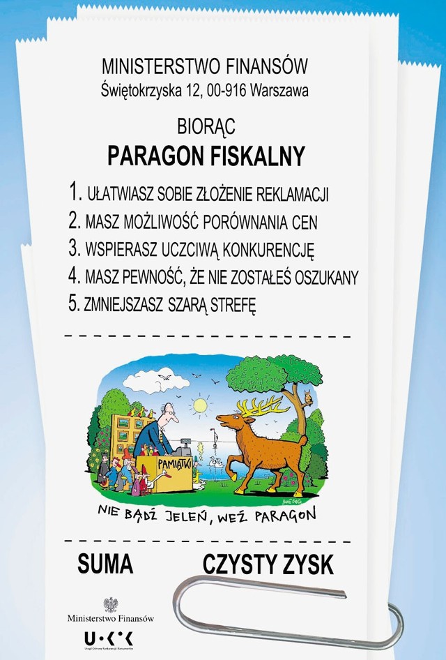 Nie bądź jeleń, weź paragon - Nowa kampania informacyjna